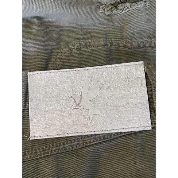 One Teaspoon Size 22 Green Safari Sinners Distressed Button Harem Pants - New - Picture 8 of 11